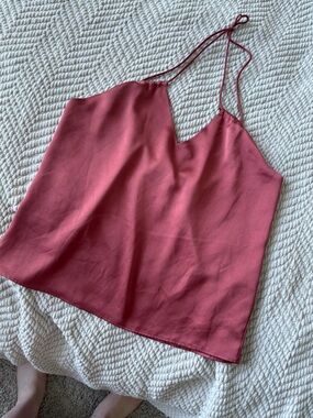 Anthropologie Rose Red Silk Cami Tank Top